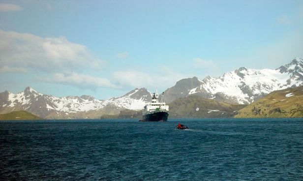Stromness Bay on the coast of South Georgia
