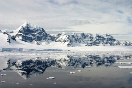 The Gerlache Strait between Anvers Island and the Antarctic Peninsula. Photo Credit: Zee Evans/National Science Foundation