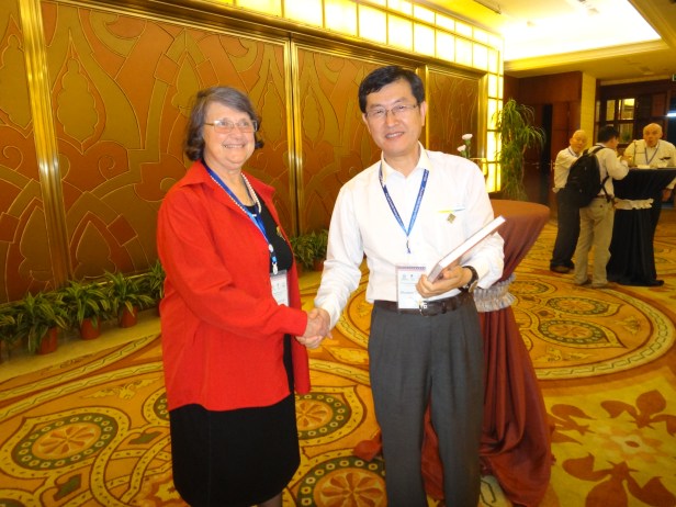 GSA International Section Reception with Suzanne Kay and Shuwen Dong.
