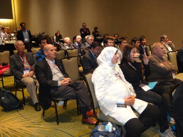 Captive audience listening to Dr. Burchfiel's presentation