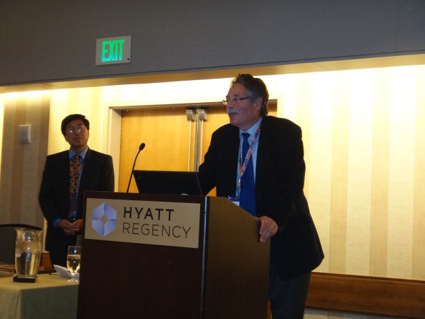 Dr. Ronald Oberhansli, IUGS President delivering his opening statements at the GSA IS Reception