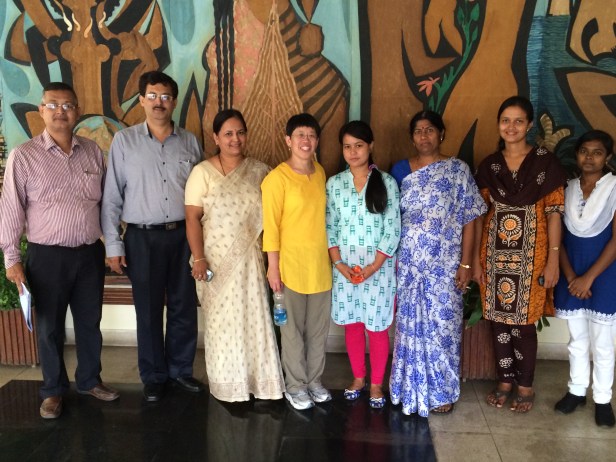 NGRI scientists including my host Dr. Sukanta Roy (specialist in geothermics of climate change) at the far left.  Dr. Roy and I had met previously when he was a visiting scientist at the University of Utah in 2006.  I am in yellow near the middle.