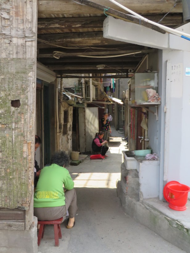  In parts of Shanghai there are distinctive narrow streets and alleys.