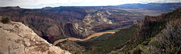 Dinosaur National Monument is home to some of the most spectacular and confusing geology on the planet. The Mitten Park Fault is visible in this panorama, towering above the Green River, as seen from Harper's Corner. The other geology interns and I explore the park's many trails every chance we get.