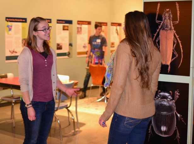Geologist Laura Grace Beckerman chats with a student after the cafe copy 2