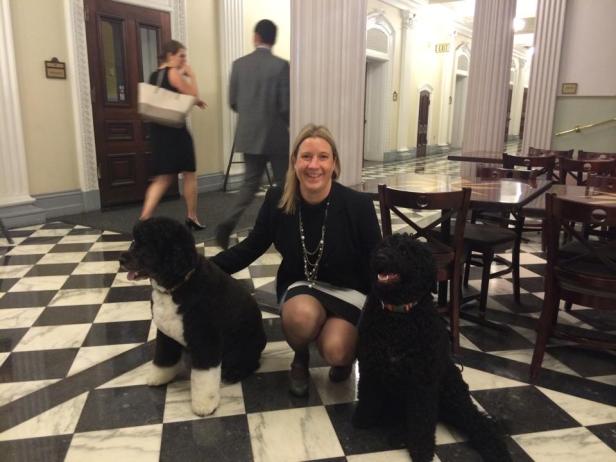 Picture of author Kelly Kryc with dogs