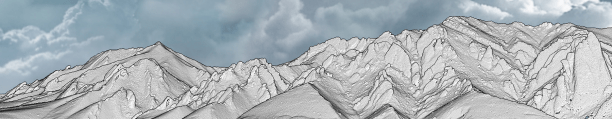 3D visualization of lidar point cloud data of the Flatirons, Boulder, Colorado