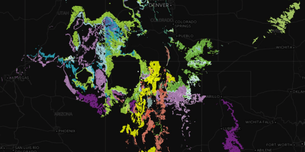 Regional stratigraphic map of southwestern United States