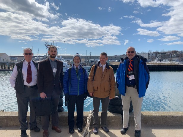 GSA Members following a meeting with the office of Rep. Pingree on 19 March 2019. From left to right, Steve Pollock, Ryan Gordon, Mark Jordan, Andy Reeve, and Don Siegel.