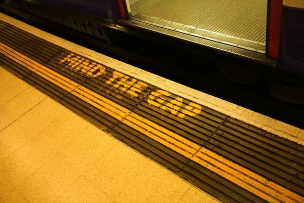 London Tube signage “Mind the Gap”