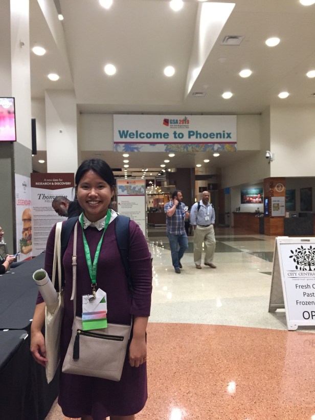 Lavie Nguyen, University of Saskatchewan, attending her first GSA Annual Meeting in Phoenix, AZ.