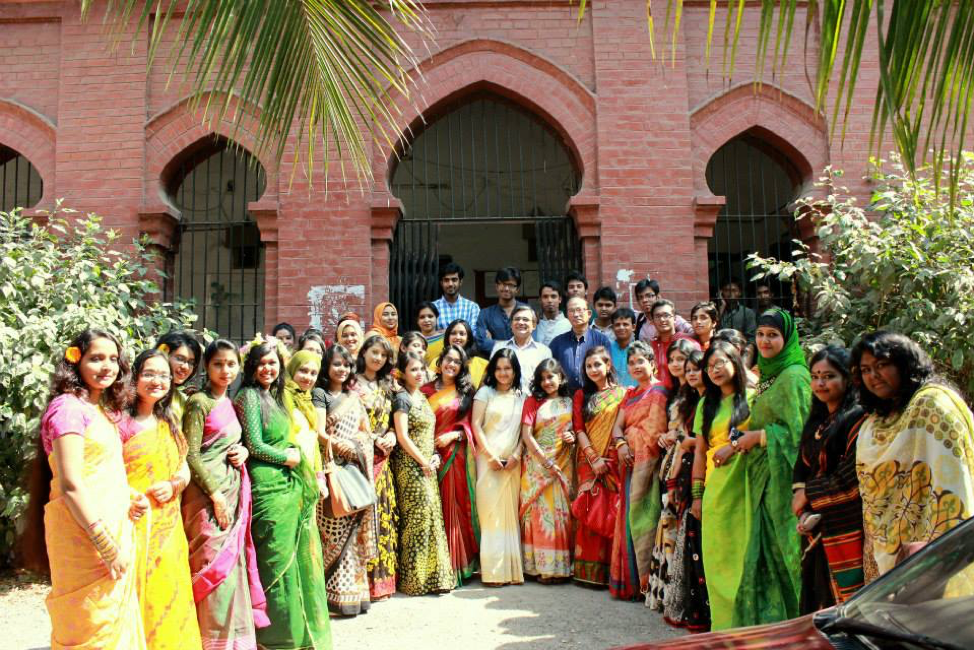 
Image 4. An astonishing representation of female geology students at Dhaka University. It was unfathomable in 1973 when we started as undergraduates. Attraction towards geoscience careers and broader available scopes for employment opportunities and pursuing higher education piqued their interest.